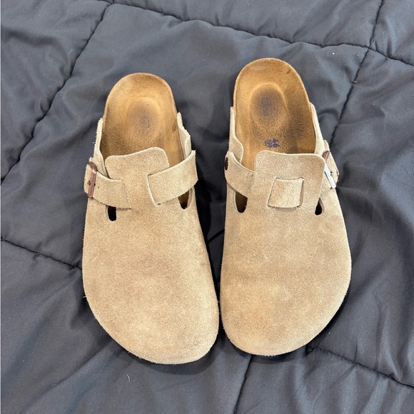Birkenstock Light Brown Suede Slip-Ons - Picture 4 of 4